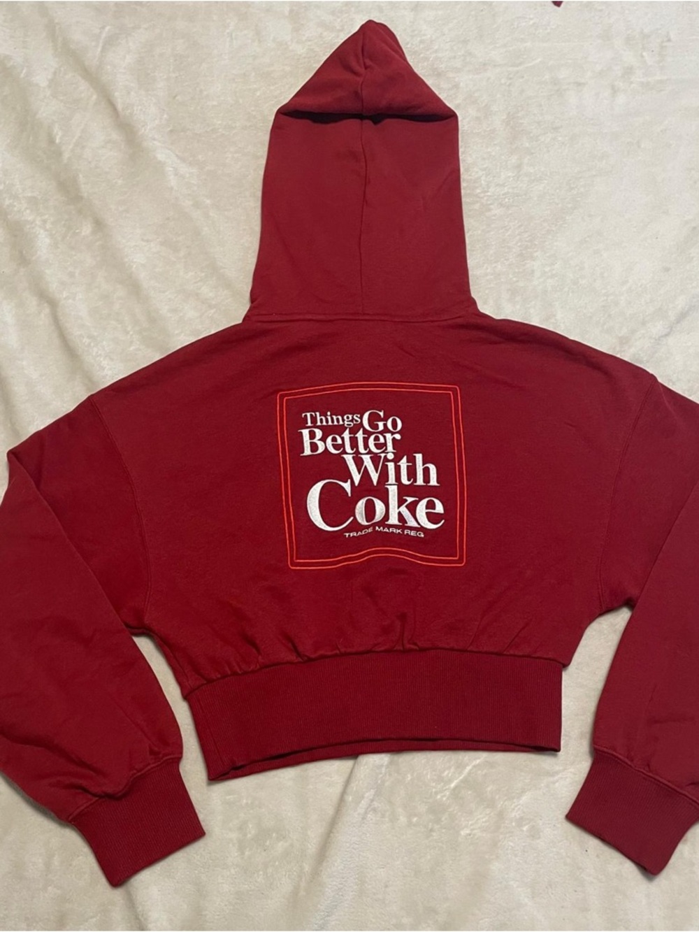 Coca Cola Red Pullover Sweatshirt with White Logo Text